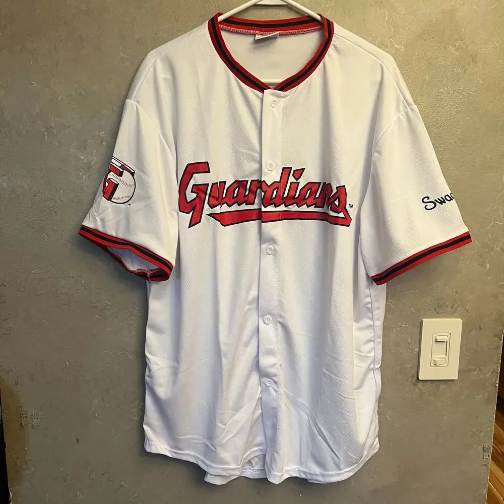 Cleveland Guardians Hunter Gaddis Jersey XL White Button Up Baseball MLB New 33 - Picture 4 of 13